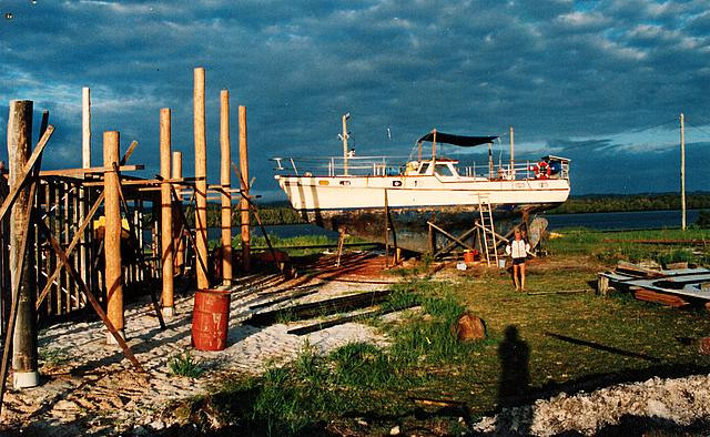 1989 Banyandah leaves the water after 16 years of service